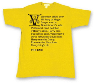 Illustration for article titled Non-Magic T-Shirt Reveals Harry Potter's Ending to Enrage Fans